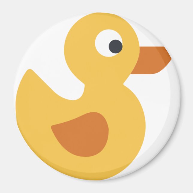 Aimant canard en caoutchouc (Devant)