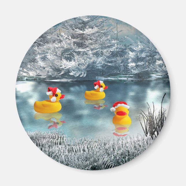 Aimant Canard Noël (Devant)