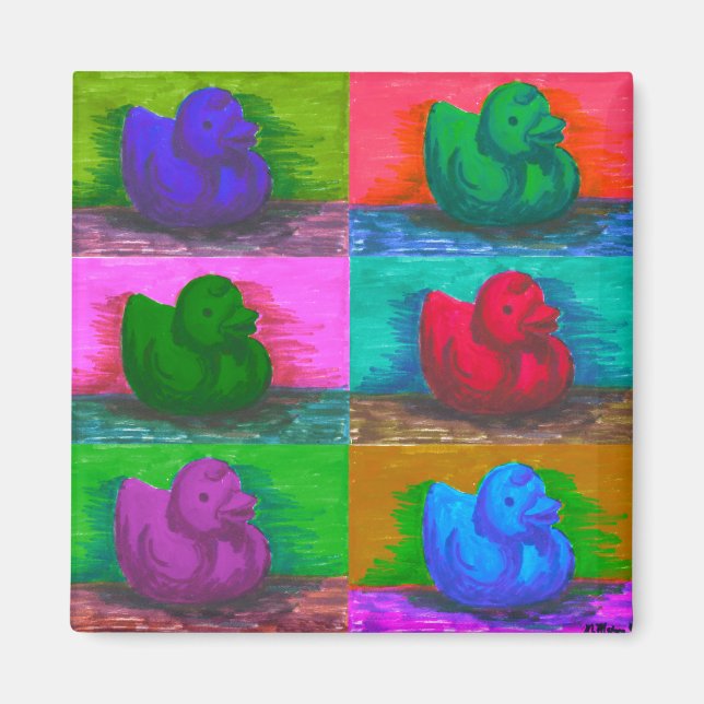 Aimant Canards en caoutchouc (Devant)