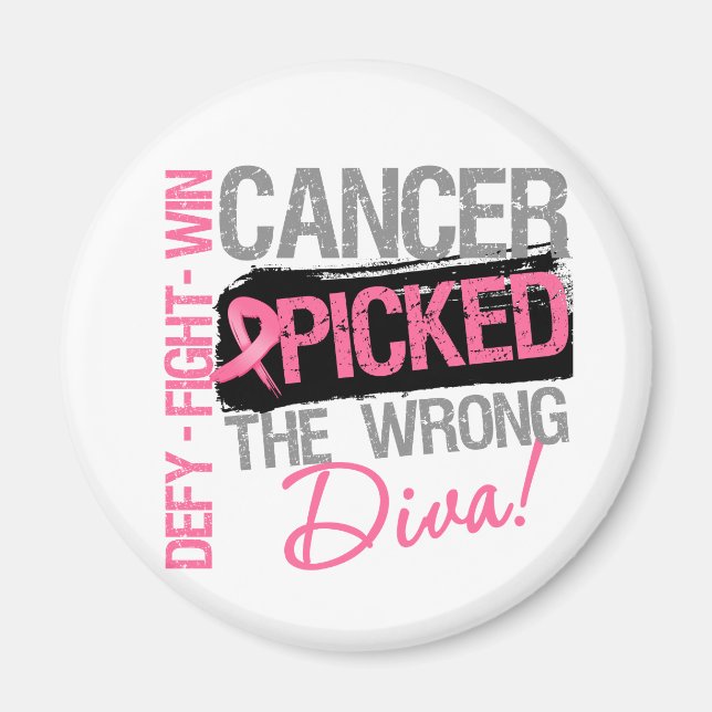 Aimant Cancer Choisi Le Mauvais Diva - Cancer Du Sein (Devant)