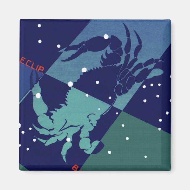 Aimant Cancer Constellation de crabe Astrologie zodiaque  (Devant)