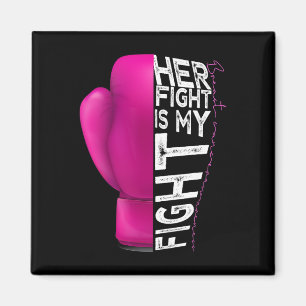 Aimant Cancer Son Combat Est Mon Combat Pink Boxe Glove