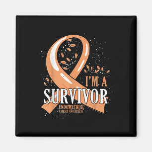 Aimant Cancer Survivante Peach Ribbon Endomètre Cancer Aw