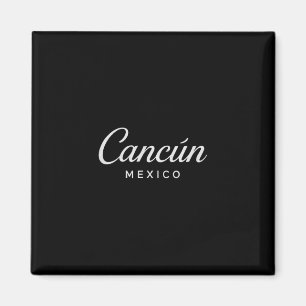 Aimant Cancun Mexique Vacances Rétro Coucher de Soleil Py