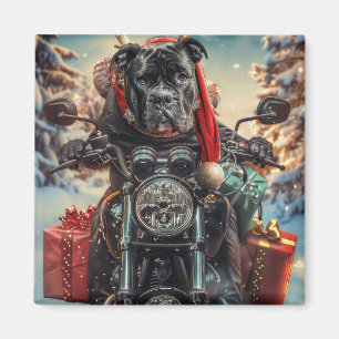 Aimant Cane Corso Chien équitation Moto Noël