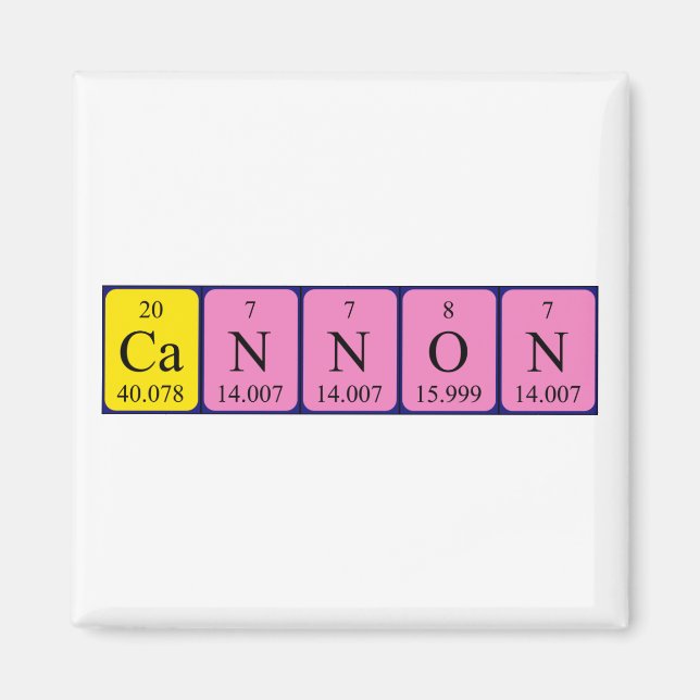 Aimant Canne de l'aimant de nom de table périodique (Devant)