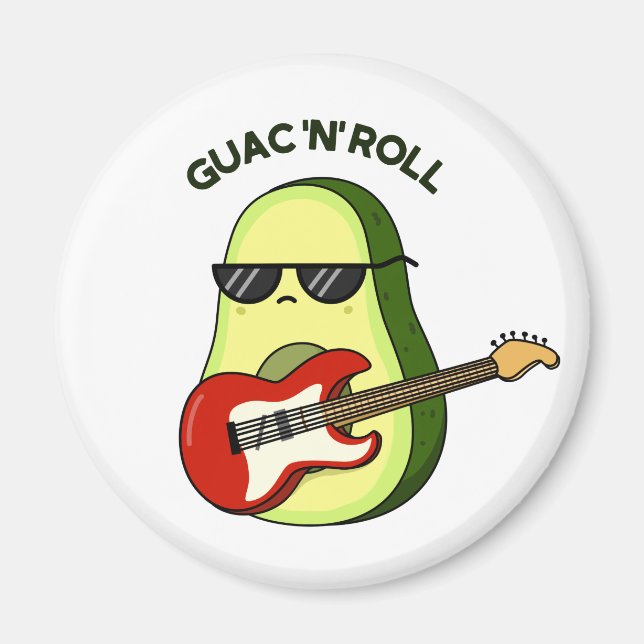 Aimant Canon Avocado Drôle Guac Et Roll (Devant)