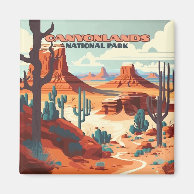 Aimant Canyonlands National Park Utah Desert Mountains (Devant)