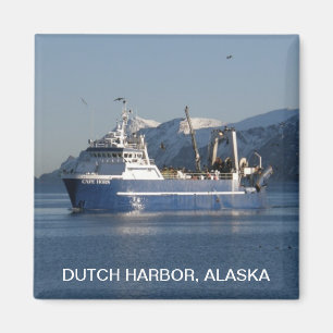Aimant Cape Horn, chalutier d'usine dans le port hollanda