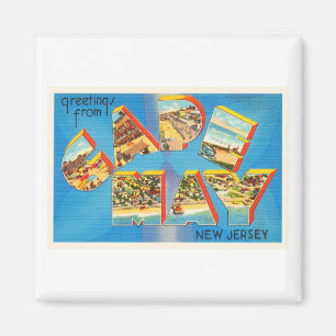 Aimant Cape May #2 New Jersey NJ Vintage voyage Carte pos