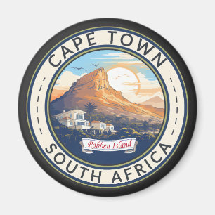 Aimant Cape Town Afrique du Sud Insigne d'art de voyage