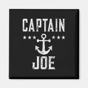Aimant Capitaine Joe - Bateau nautique personnalisé rétro