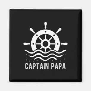 Aimant Capitaine Papa Fête des Pères Ponton Capitaine