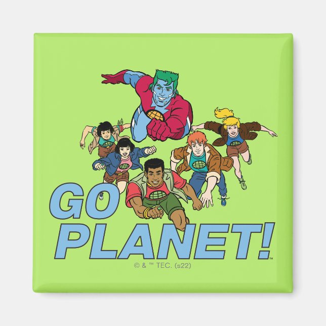 Aimant Capitaine Planète et les Planètes - Allez Planète  (Devant)