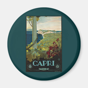 Aimant Capri, Italie, Poster Vintage voyage Art Italia