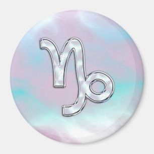 Aimant Capricorn Zodiac Sign on Mother of Pearl Style