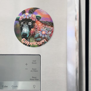 Aimant Capricorne de chèvre floral de Whimsical Personnal