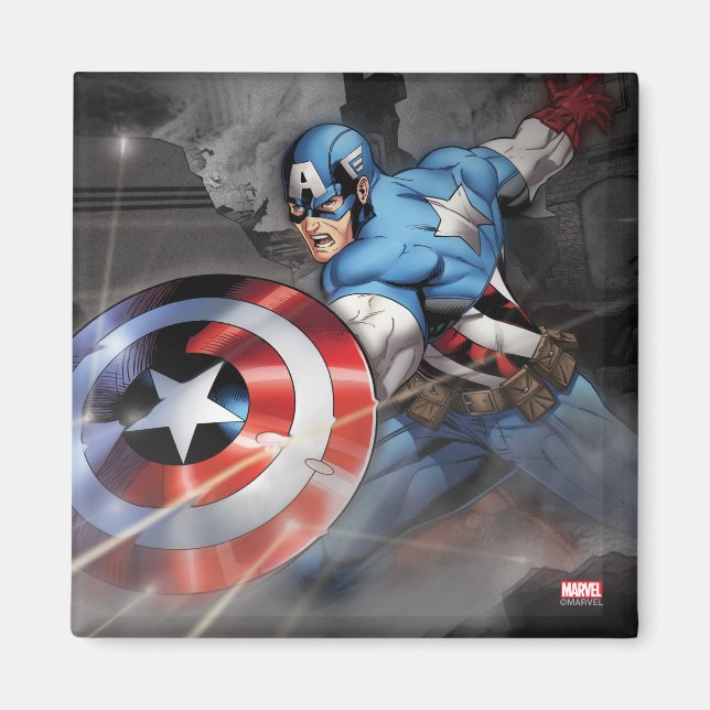Aimant Captain America Déviant l'Attaque (Devant)