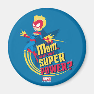 Aimant Captain Marvel   Je suis une maman