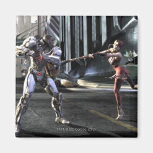Aimant Capture d'écran : Cyborg vs Harley