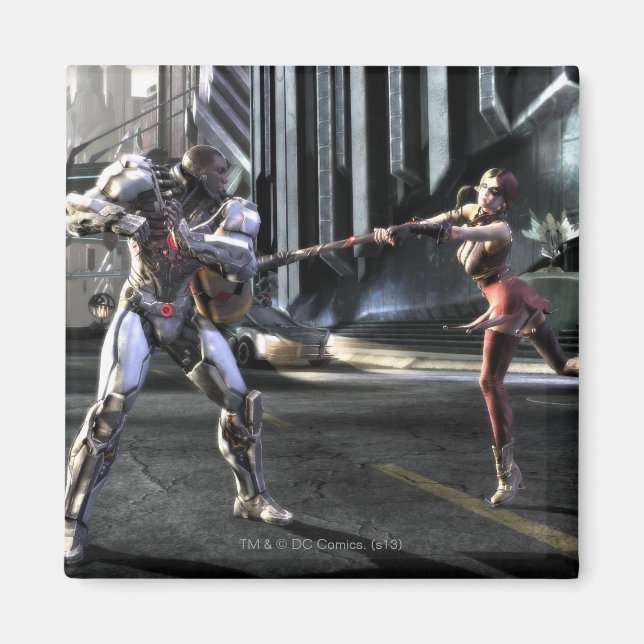 Aimant Capture d'écran : Cyborg vs Harley (Devant)