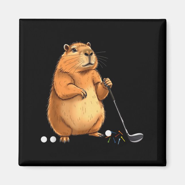 Aimant Capy Golf Player Cute Cappy Srts Cartoon Design  (Devant)