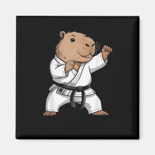 Aimant Capybara d'arts martiaux drôle de karaté taekwondo