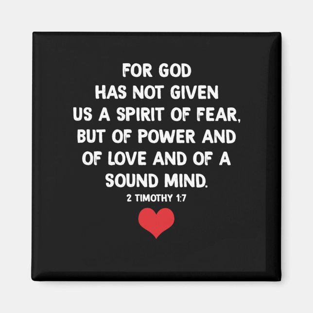 Aimant Car Dieu Ne Nous A Pas Donné Un Esprit De Peur (Devant)