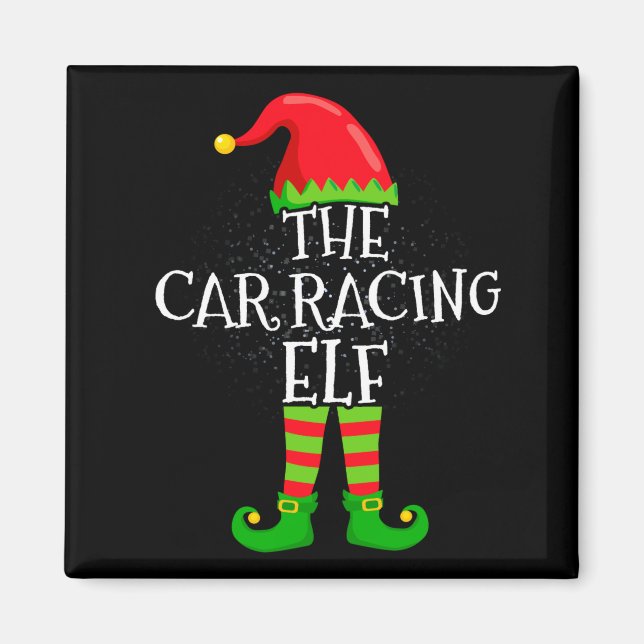 Aimant Car Racing Elf Family Matching Christmas Group  (Devant)