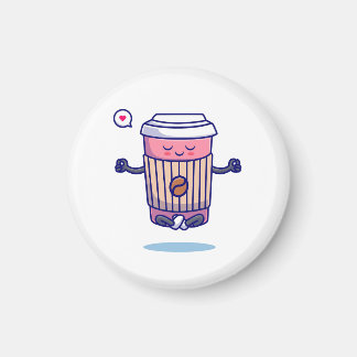 Aimant Caractère Hilarious Cartoon Café