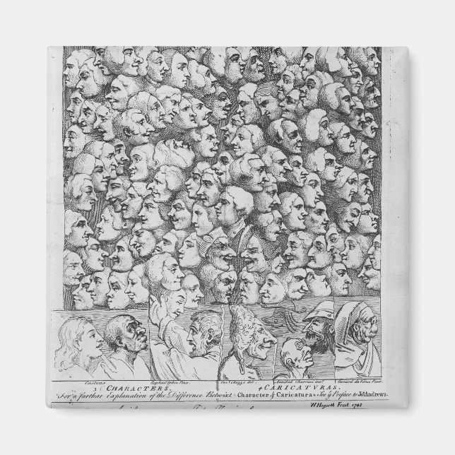 Aimant Caractères et caricatures (Devant)