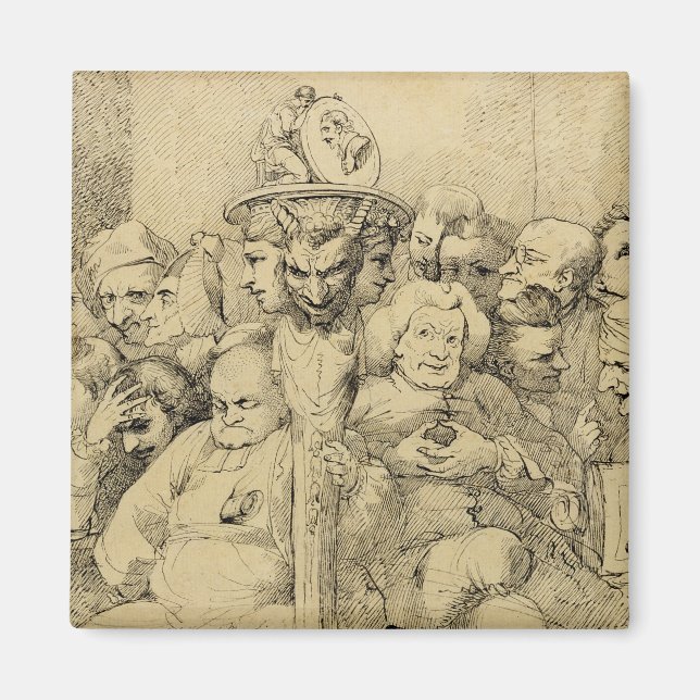 Aimant Caractères littéraires assemblés autour de la Méda (Devant)