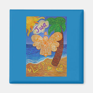 Aimant Caraïbes Créole Beach Angel sur mesure Frigidaire 