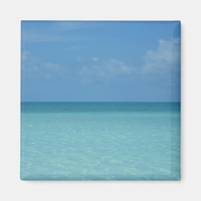 Aimant Caraïbes Horizon Tropical Turquoise Bleu (Devant)