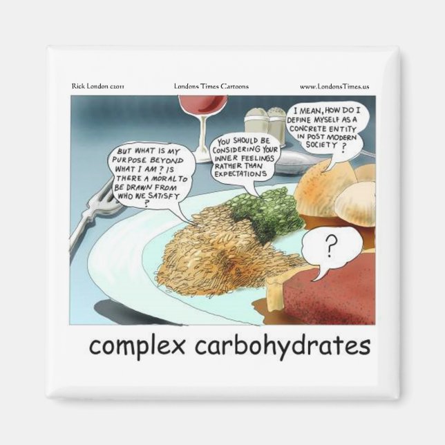 Aimant Carbohydrates Complexes Funny Comic Philosophie (Devant)