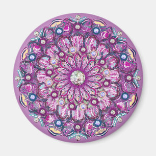 Aimant Cardinal rouge Rosace