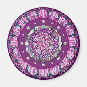 Aimant Cardinal rouge Rosace