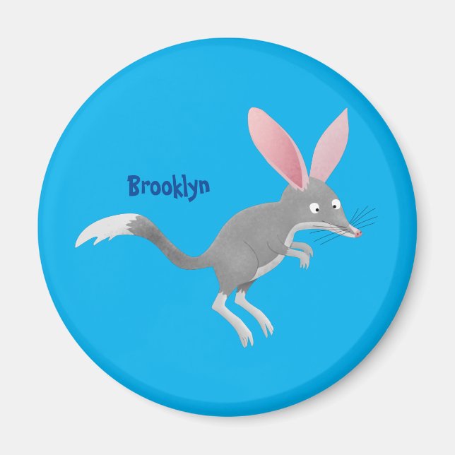 Aimant Caricature de bilby australien très heureuse (Devant)
