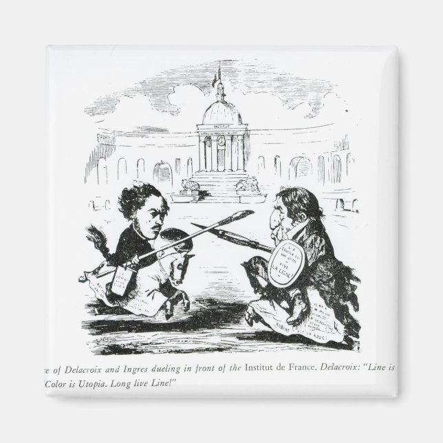 Aimant Caricature de Delacroix et Ingres (Devant)