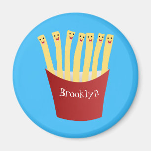 Aimant Caricature de frites Cute kawaii fast food