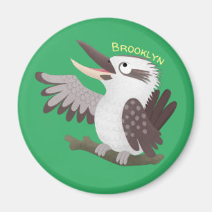 Aimant Caricature de kookaburra drôle et drôle