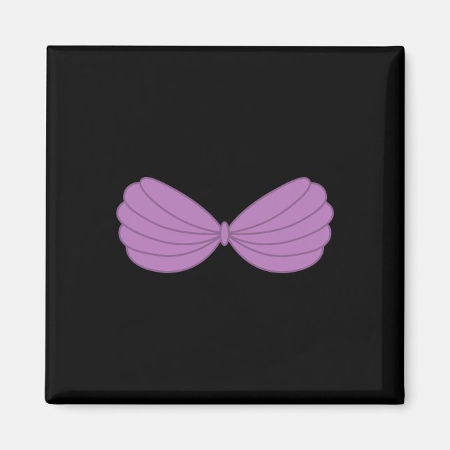 Aimant Caricature de la barre de coquillages mauve de sir (Devant)