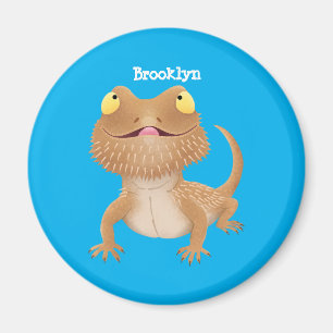 Aimant Caricature de lézard de dragon à barbe