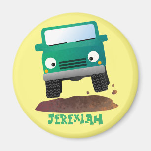 Aimant Caricature de voiture 4 X4 hors route