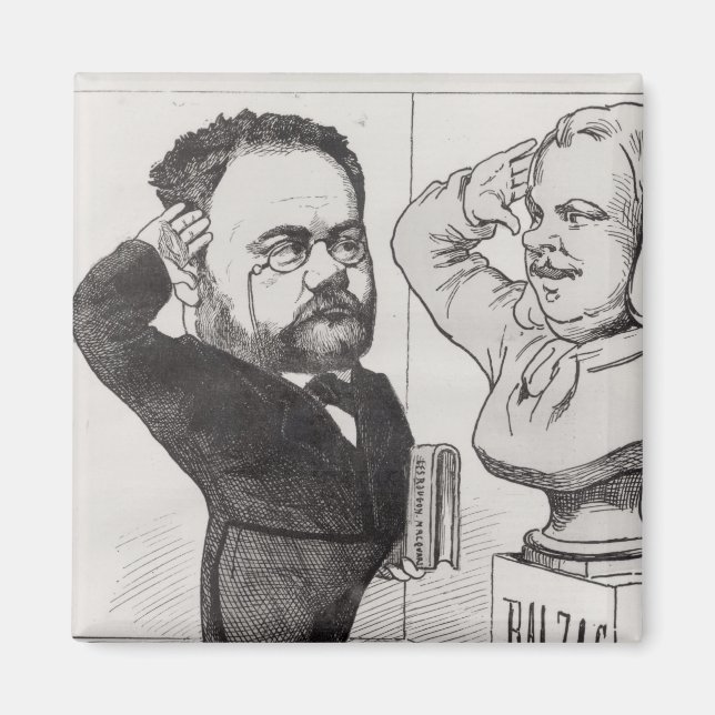 Aimant Caricature d'Emile Zola (Devant)