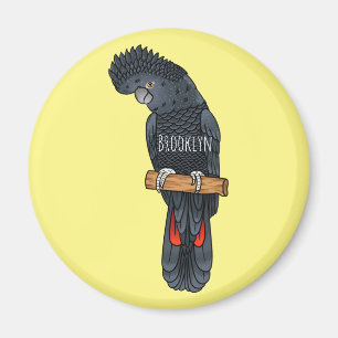 Aimant Caricature d'oiseau à queue rouge