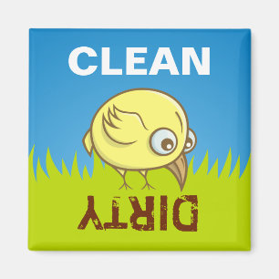 Aimant Caricature d'oiseau jaune