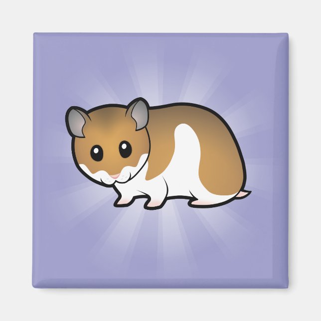 Aimant Caricature du Hamster syrien (Devant)