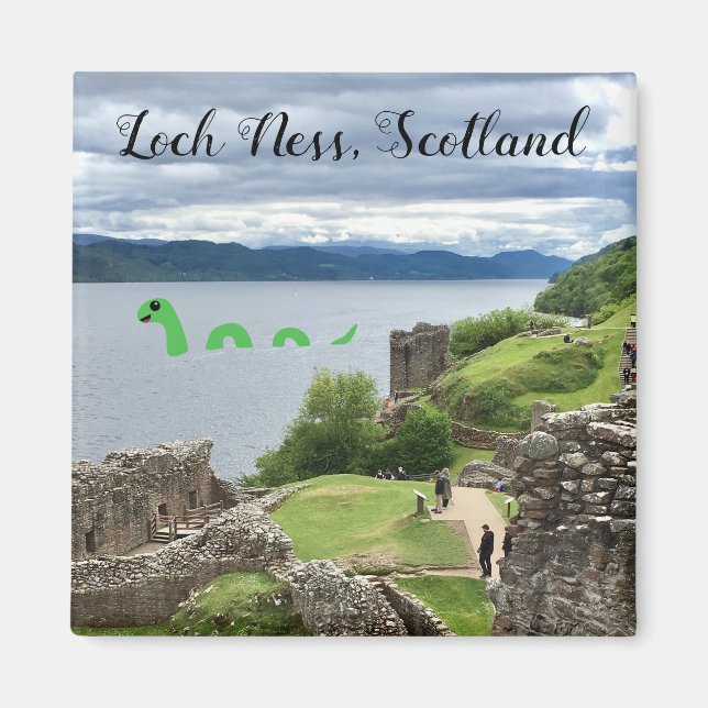 Aimant Caricature Nessie Loch Ness Monster, Écosse (Devant)