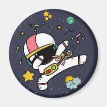 Caricature spatiale astronaute